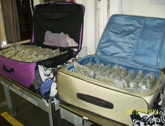 “Μυρωδάτες” βαλίτσες εντόπισαν οι αστυνομικοί