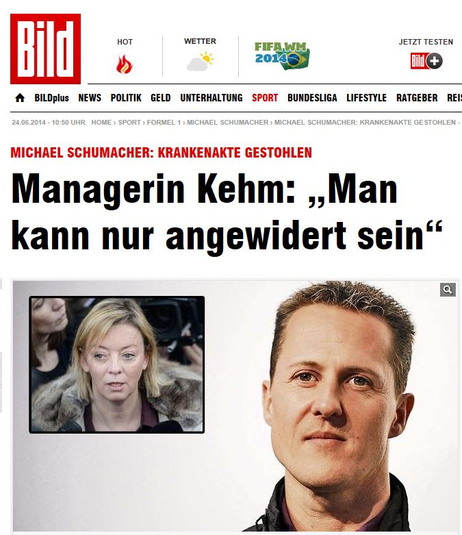 Bild: Ζητούν 48.000 ευρώ για τον ιατρικό φάκελο του Σουμάχερ