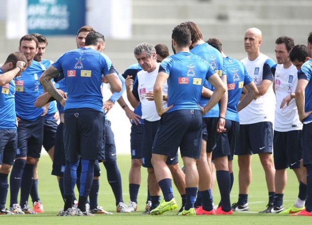 Πρόβα ενδεκάδας από Σάντος