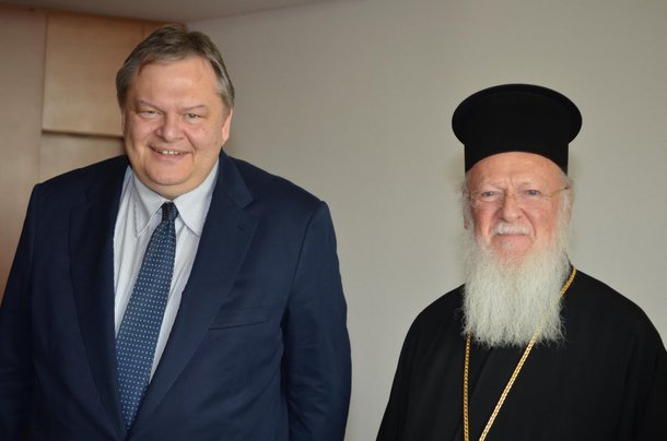 Συνάντηση Βενιζέλου με τον Οικουμενικό Πατριάρχη