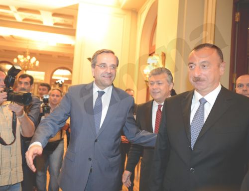 Για ΔΕΣΦΑ και TAP συνομίλησαν Σαμαράς και Αζέρος Πρόεδρος