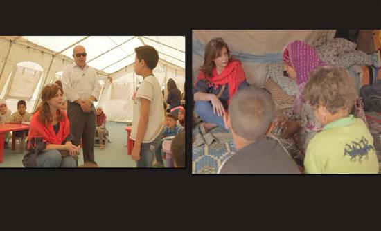 Η Έλενα Κατρίτση στους καταυλισμούς των Σύρων στην κοιλάδα Μπεκά