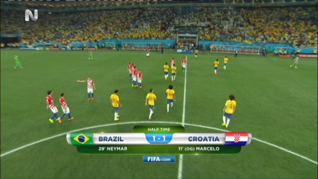 Live: Βραζιλία-Κροατία 1-1 (HM.)