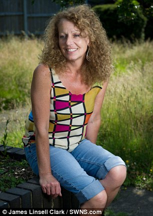 Keeps on moving: Vanda James, 54, is pictured above at her 57th home since 2001, which is in Great Yarmouth, Norfolk