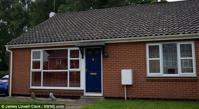 Temporary: The above house in Woodbridge, Suffolk, was home to Ms James for just two weeks in 2005