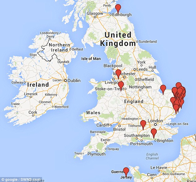 Nationwide: Ms James' has called areas all around the UK home - and even went as far afield as New Zealand