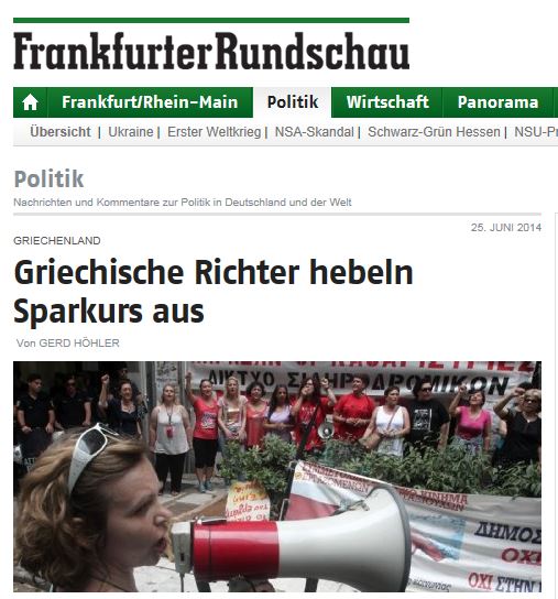 Frankfurter Rundschau: Το ελληνικό “σύνδρομο της Πορτογαλίας”