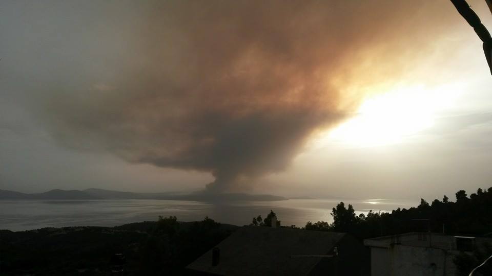 ΦΩΤΟ-Μαίνεται η φωτιά στη Μαλεσίνα