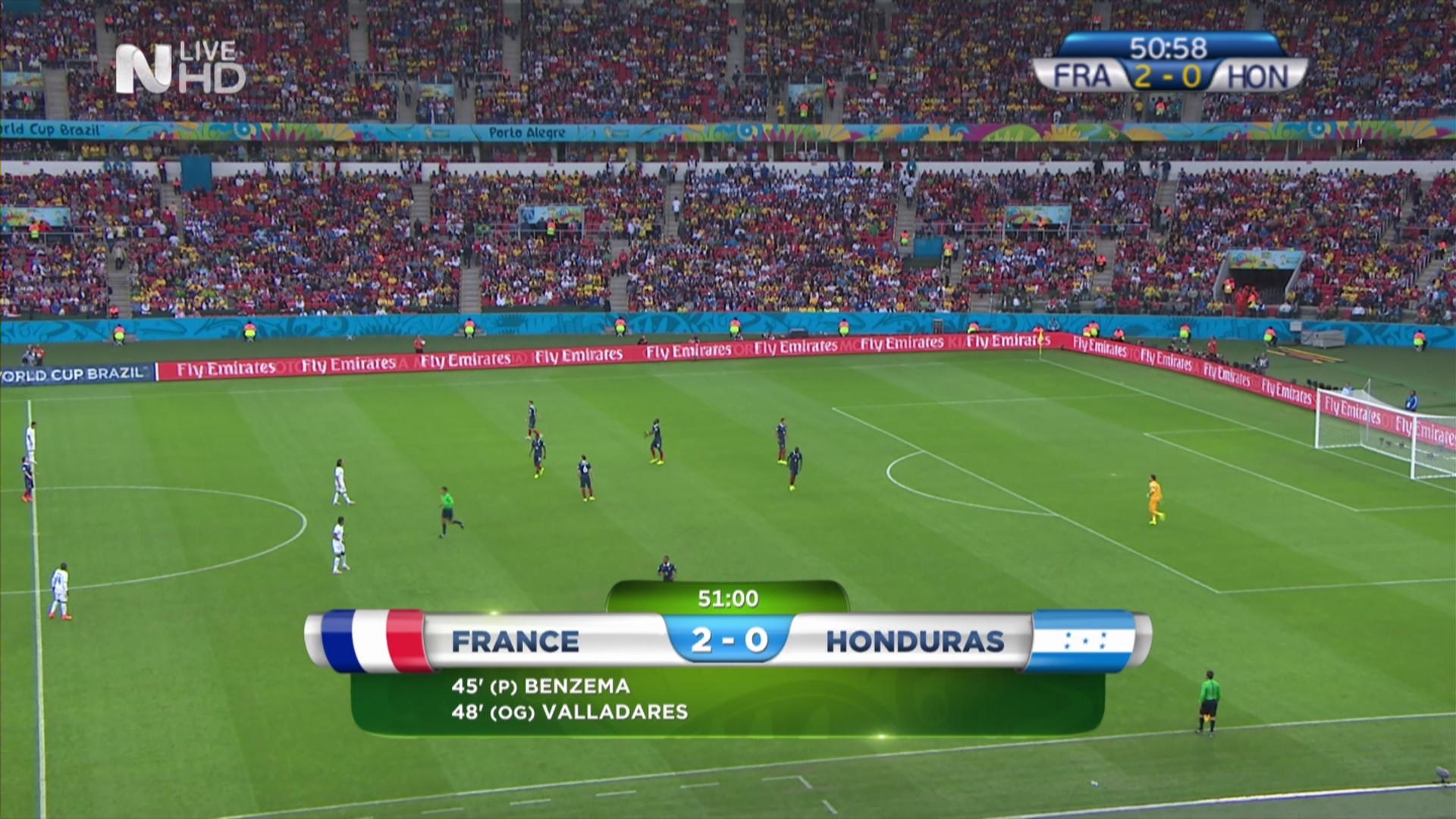 Live: Γαλλία-Ονδούρα 2-0 (48’)