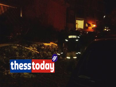 ΦΩΤΟ: Δέντρο έπεσε σε ταβέρνα