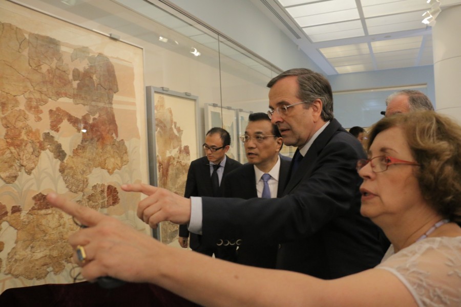 ΦΩΤΟ-Σαμαράς και Κετσιάνγκ στο Αρχαιολογικό Μουσείο