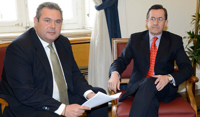 Ανεπίσημη συνάντηση Καμμένου-Νικολόπουλου