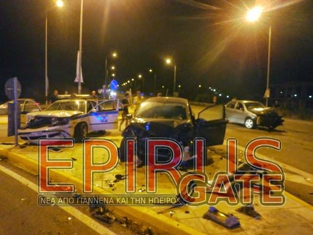 ΦΩΤΟ-Καραμπόλα με περιπολικό