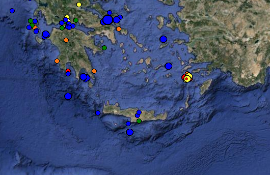 Δύο σεισμοί στη Νίσυρο