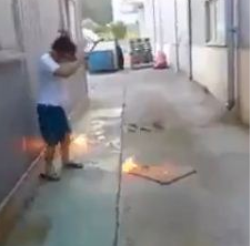 BINTEO-Προσπάθησε να σπάσει την μπαταρία και προκάλεσε… έκρηξη