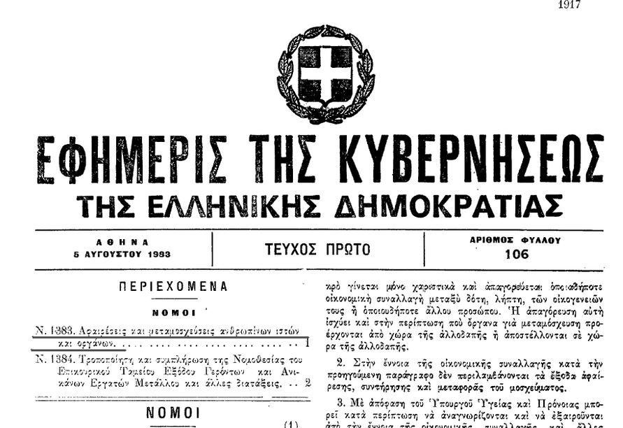 Σε ΦΕΚ οι αποσπάσεις υπαλλήλων στα πολιτικά γραφεία