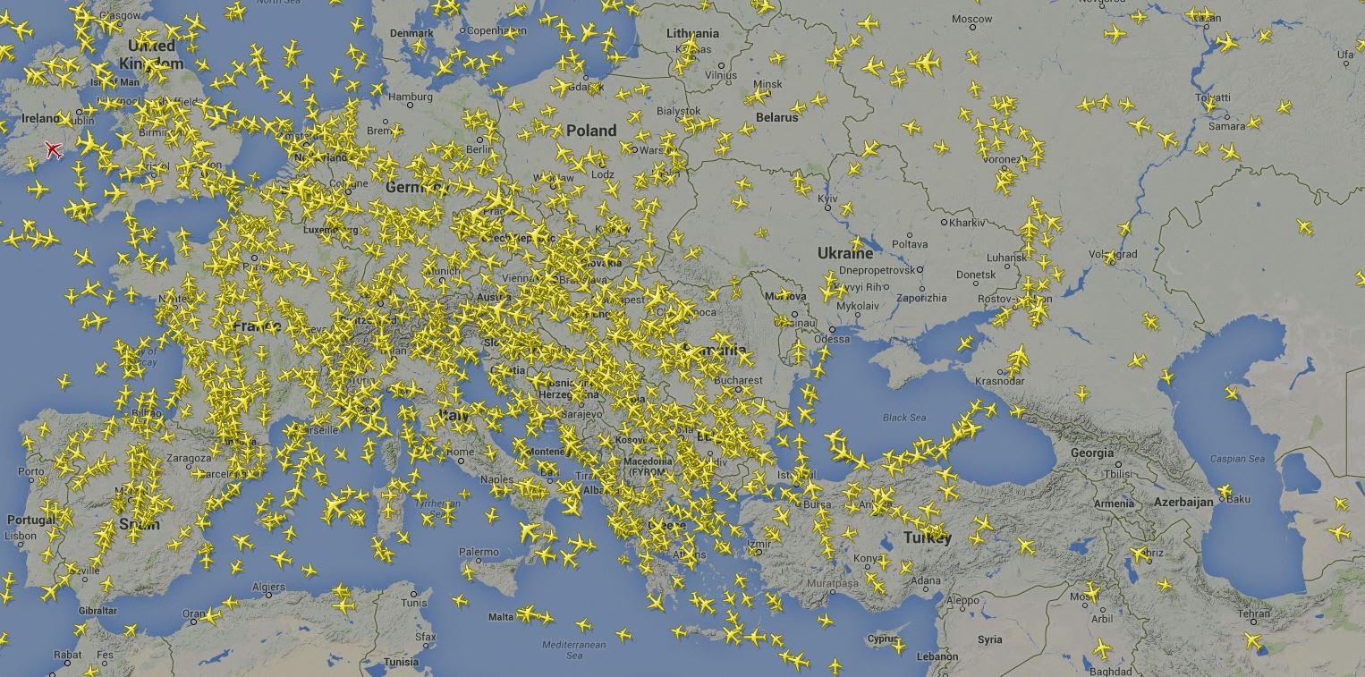 ΦΩΤΟ-Τα αεροπλάνα αποφεύγουν… τον ουρανό της Ουκρανίας