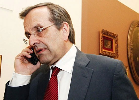 Τηλεφωνική επικοινωνία Σαμαρά-Μπάιντεν-Γιούνκερ