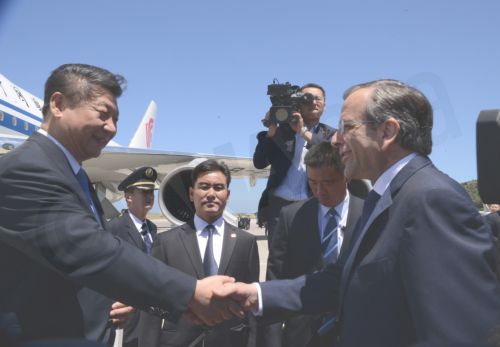 ΦΩΤΟ-Η συνάντηση Σαμαρά με τον Κινέζο πρόεδρο στη Ρόδο