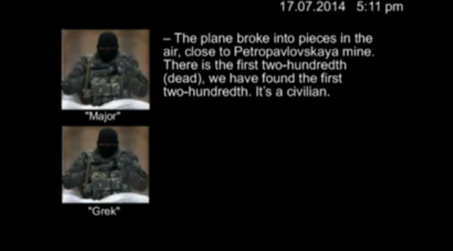 ΒΙΝΤΕΟ-Οι Ουκρανοί υποστηρίζουν ότι διαθέτουν συνομιλίες αυτονομιστών για το μοιραίο Boeing