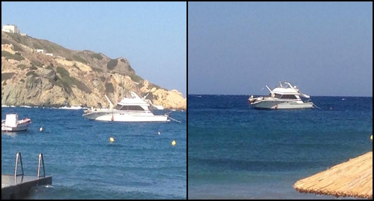 Σύρος-Θαλαμηγός έπεσε στα βράχια