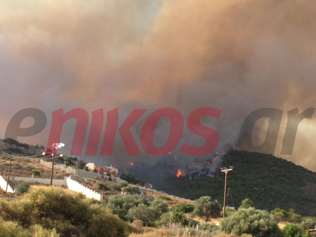 Νέες φωτογραφίες από την Κερατέα-Συνεχείς αναζωπυρώσεις