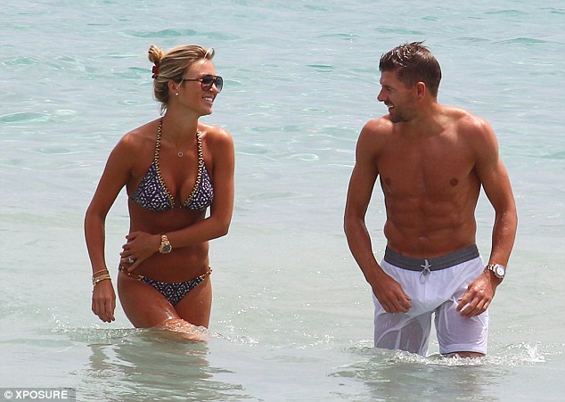 Recovery: The England captain has been taking his mind of his World Cup misery in Ibiza