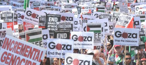ΦΩΤΟ-Χιλιάδες διαδηλωτές στο Λονδίνο για τη Γάζα