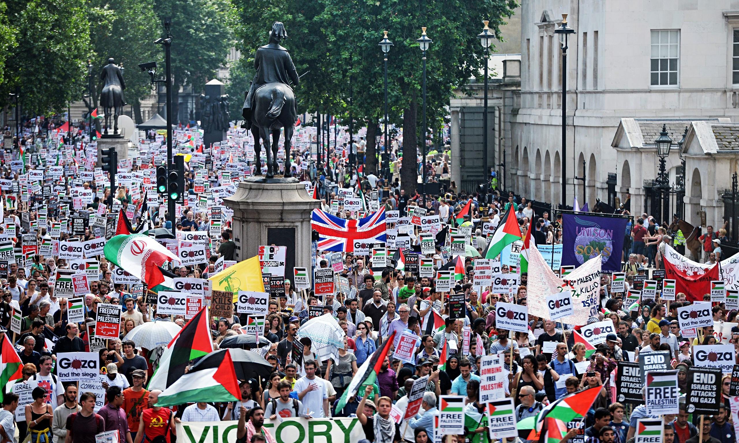 Μεγάλη διαδήλωση στο Λονδίνο για τη Γάζα