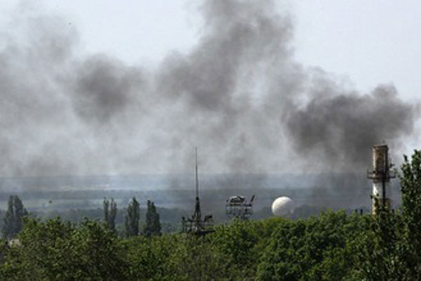 Ντόνετσκ-Βομβαρδισμός του σιδηροδρομικού σταθμού