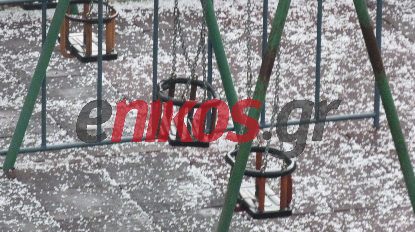 ΦΩΤΟ-Έντονη χαλαζόπτωση στη Δράμα