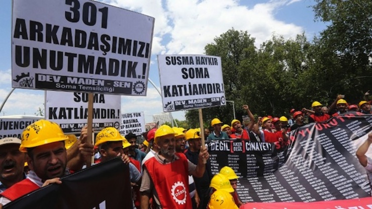 Διαδήλωση ανθρακωρύχων στην Τουρκία