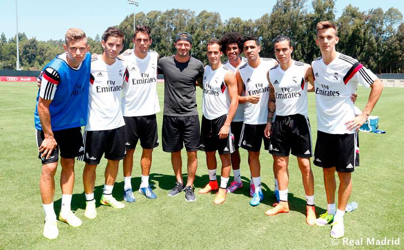 ΦΩΤΟ-Ο Μπέκαμ στην προπόνηση της Ρεάλ