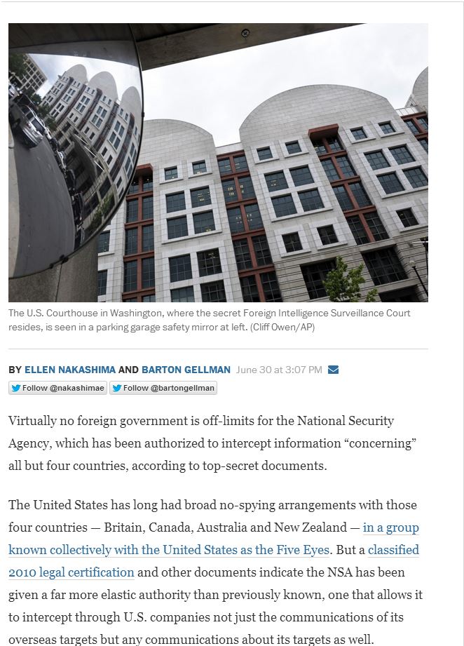 Ο κατάλογος κατασκοπείας της NSA