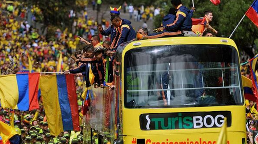 ΦΩΤΟ-Υποδοχή ηρώων στους Κολομβιανούς