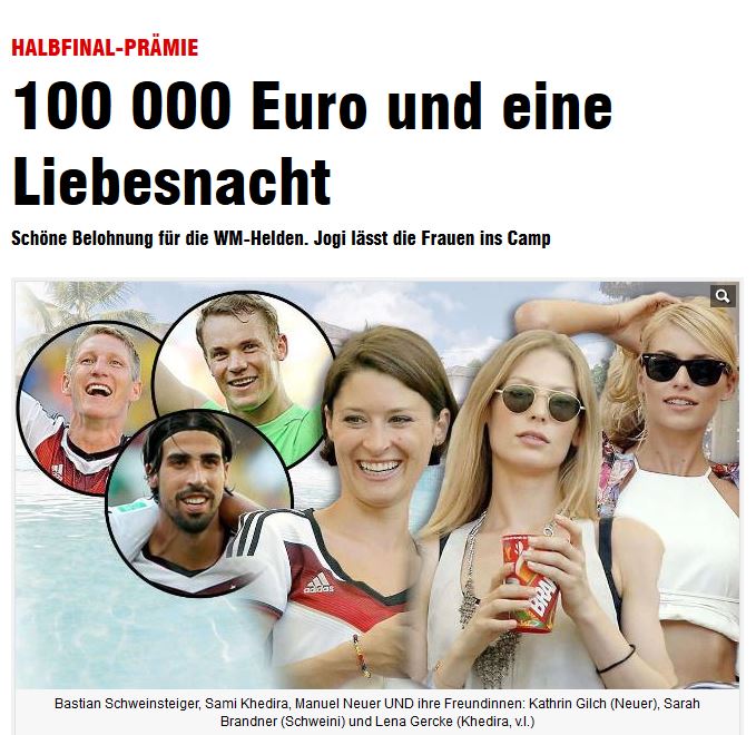 Μουντιάλ-Δώρο στους Γερμανούς μια νύχτα με τις γυναίκες τους