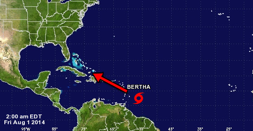 Μπέρθα:Η νέα τροπική καταιγίδα στην Καραϊβική