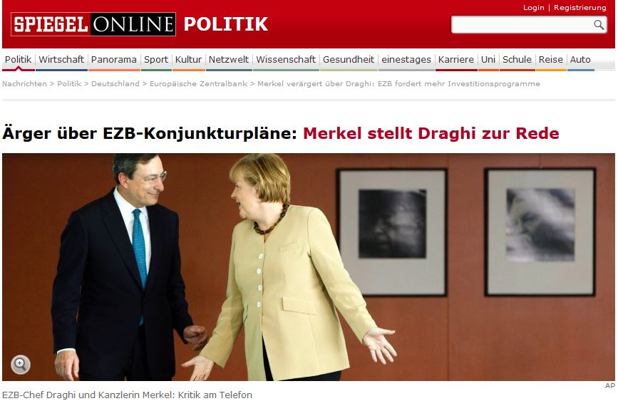 Έξαλλη με τον Ντράγκι η Μέρκελ