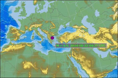 4,9 Ρίχτερ δίνει τον σεισμό στη Χαλκιδική το Ευρωμεσογειακό
