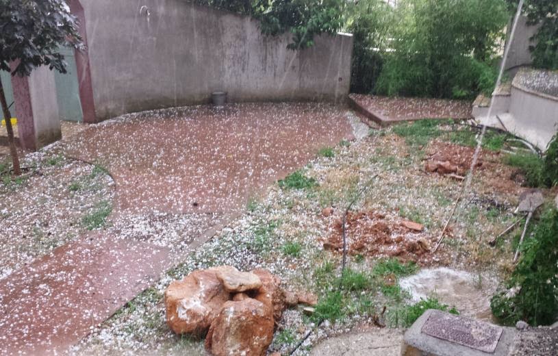 ΦΩΤΟ-Χαλαζόπτωση στα Ιωάννινα