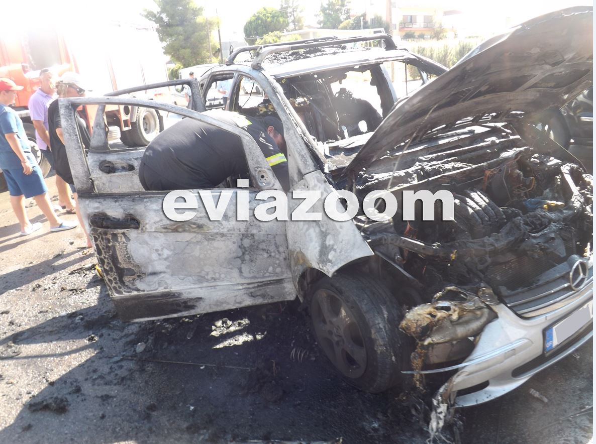 ΒΙΝΤΕΟ-Αυτοκίνητο τυλίχθηκε στις φλόγες – Από θαύμα σώθηκε η οδηγός