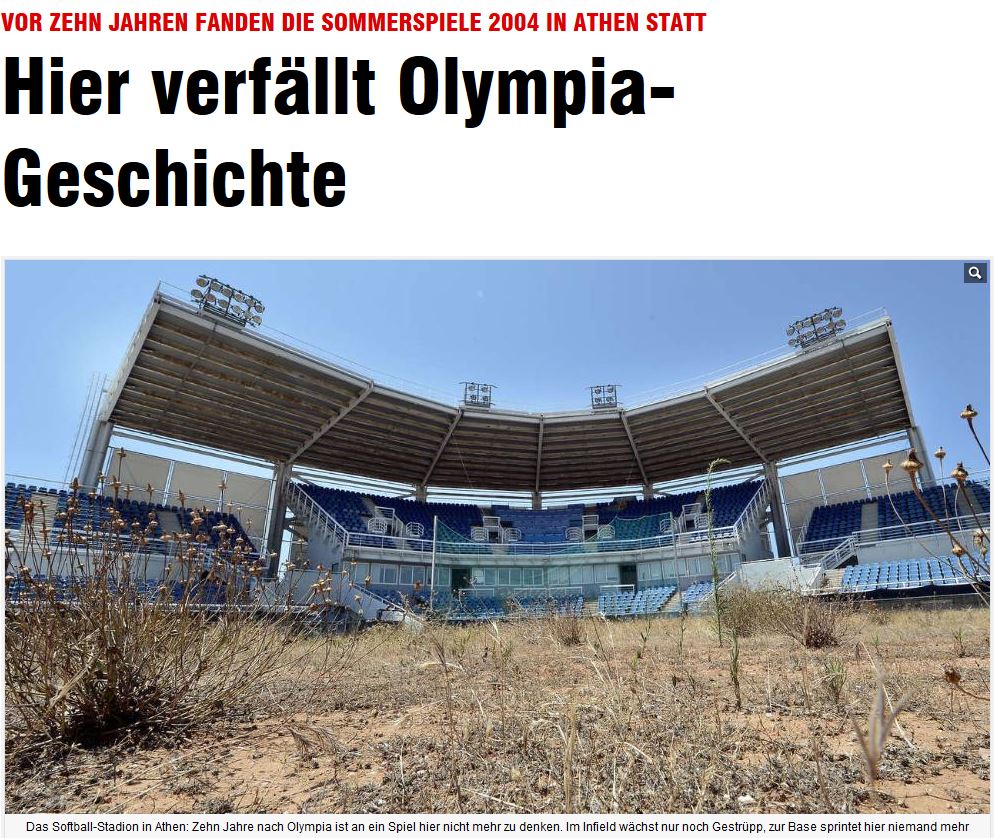 ΦΩΤΟ-Bild: “Εδώ καταρρέει η ολυμπιακή ιστορία”