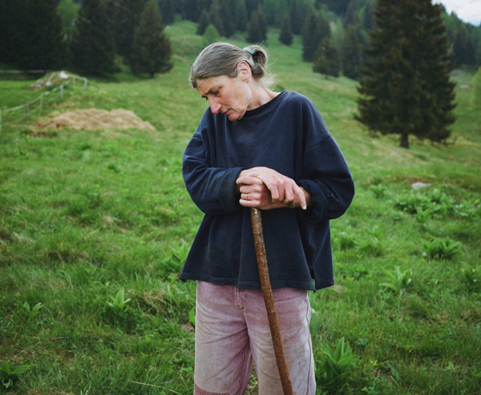 A lesson in simplicity: Mr Bruy also stayed with Sabine, a philosophy and literature teacher who now raises cows with her husband Christian