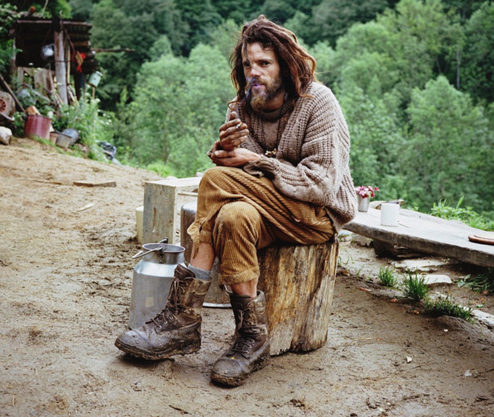 Shunned academia: Among the people Mr Bruy met was this former mathematics student called Vincent who has been living in the Pyrenees for the last seven years