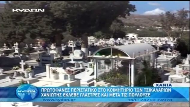ΒΙΝΤΕΟ-Οι γλάστρες του νεκροταφείου έκαναν “φτερά”