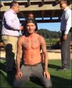 ΒΙΝΤΕΟ-Και ο Beckham έγινε μούσκεμα