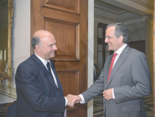 ΦΩΤΟ-Συνάντηση Σαμαρά-Μοσκοβισί