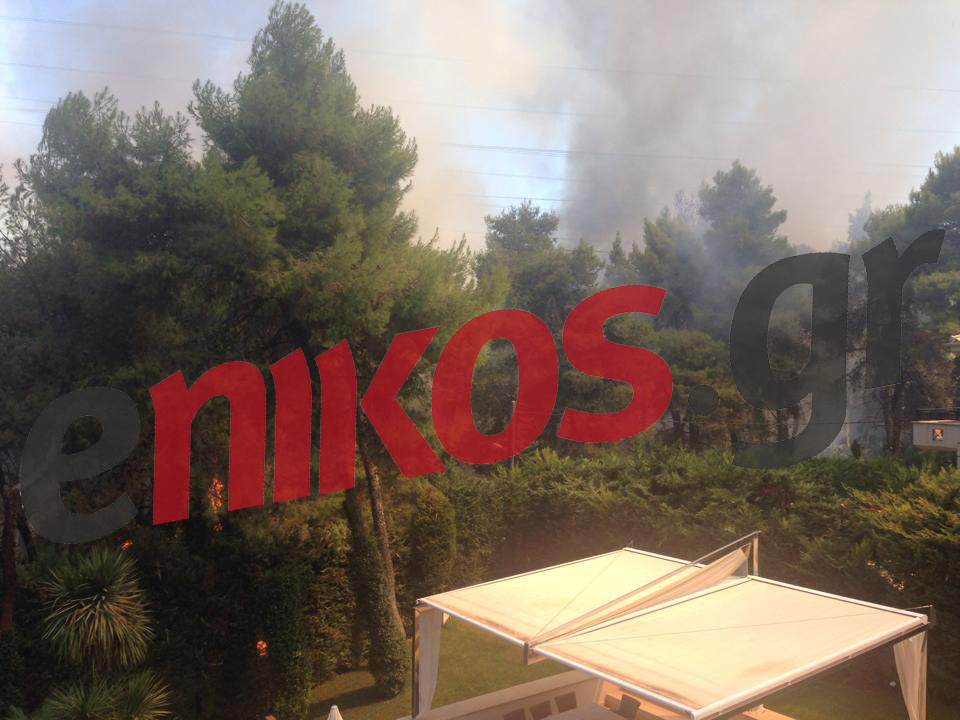 ΦΩΤΟ-Φωτιά σε ρέμα στην Εκάλη