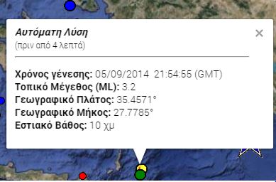 Σεισμική δόνηση ανατολικά της Καρπάθου