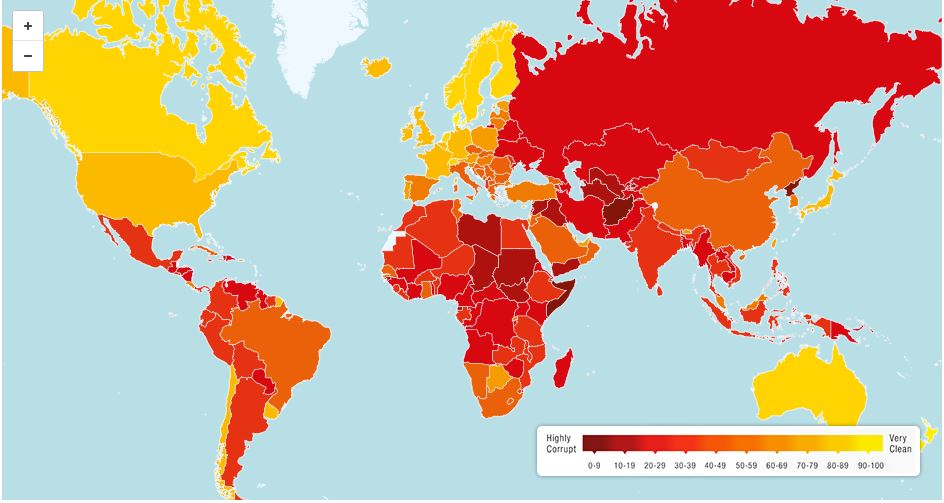 Οι 10 πιο διεφθαρμένες χώρες